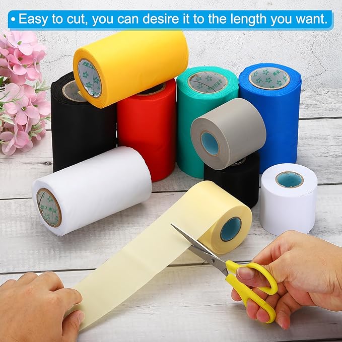 PATIKIL 2.4" x36.1ft Pipe Wrapping Tape, 2 Pack PVC Duct Tape Pipes Insulation Air Conditioner Tube Wrap Waterproof Non Adhesive for HVAC Electrical White