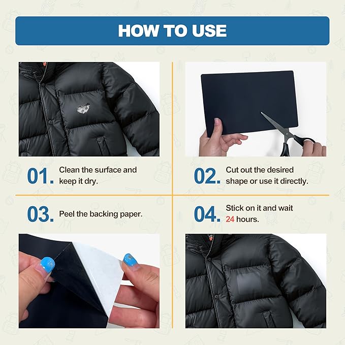 KING MOUNTAIN Self Adhesive Nylon Fabric Repair Patch, 9×11 Inches 4 Pcs, Quick Down Jacket Repair Patch, Waterproof Outdoor Gear Patch Kit for Tent,Backpacks,Umbrella, Gloves, Sleeping Bag (Beige