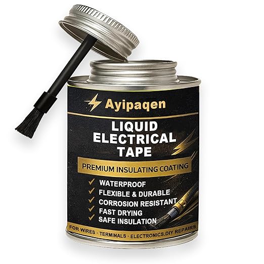 Liquid Electrical Tape Waterproof, 150ml Liquid Tape for Wire Insulation & Repair, Fast Drying Flexible Electrical Sealant, Heat Resistant Liquid Electrical Tape for Outdoor Indoor Use