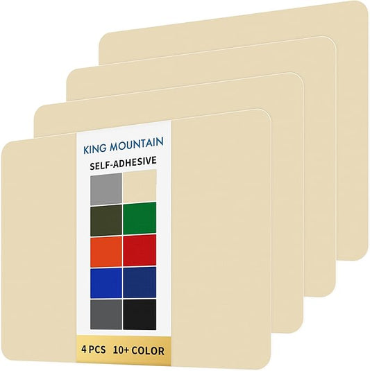 KING MOUNTAIN Self Adhesive Nylon Fabric Repair Patch, 9×11 Inches 4 Pcs, Quick Down Jacket Repair Patch, Waterproof Outdoor Gear Patch Kit for Tent,Backpacks,Umbrella, Gloves, Sleeping Bag (Beige