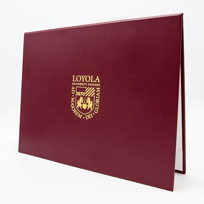 Premium Maroon Faux Leather Document Cover 8x6 Small Size | Tent-Style Opening, Non-Padded, Custom Metallic Foil Printing | Ideal for Diplomas, Awards, Certificates with Professional Finish