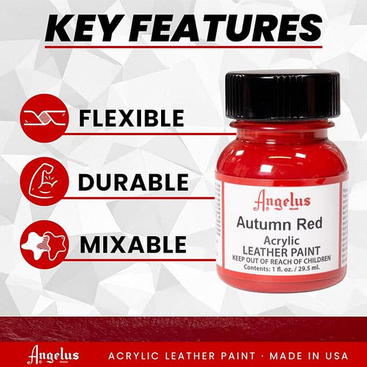 Angelus Acrylic Leather Paint, 1 Fl Oz (Pack of 1), Autumn Red