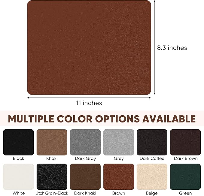 Leather Repair Patch Self Adhesive,8.3″ x 11″ Vinyl Patch Kit,Leather Repair Kit for Furniture,Car Seat,Couch,Office Chair.（Brown）
