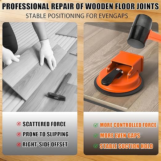 Heavy Duty Laminate Floor Suction Cup Repair Tool, for Laminate, Wood, Tile, Vinyl Floor Gap Repair Tool Close Unsightly Seams Designed for DIY Enthusiasts (1)