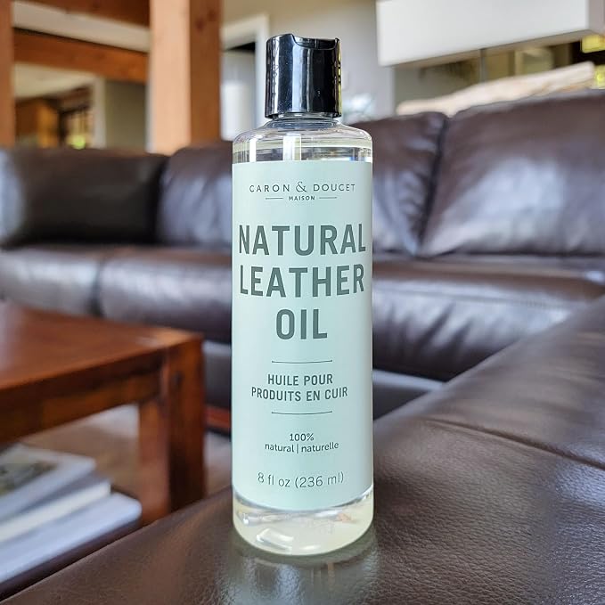 CARON & DOUCET - 100% Natural Leather Oil & Conditioner to Repair & Restore; Shoes, Boots, Couches, Car Seats, Purses, Jackets, Saddles & Tacks