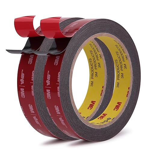 Double Sided Tape Heavy Duty Mounting Tape 3/4" x 18Ft Made of 3M 5925 Strong Adhesive Waterproof Foam Tape Perfect for Automotive Home Office Decor Indoor and Outdoor Walls (Pack of 2)