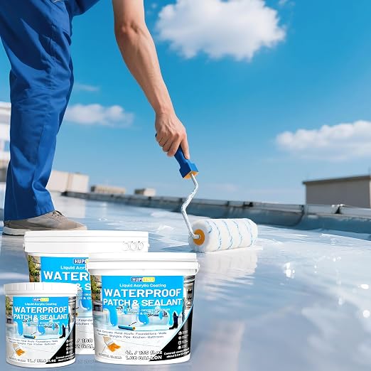 Hupeyna Liquid Waterproof Sealant, Transparent Waterproof Coating Repairing Anti-Leakage Agent, Invisible Water Proof Glue Indoor and Outdoor Water-Based Waterproofing Adhesive 5L