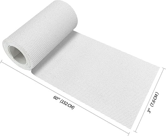 KING MOUNTAIN 100% Cotton Fabric Iron-on Repair Patch, Inside&Outside Clothes Repair Patch, 3"x60" with Backing Glue Repair Decorative Patch kit (White)