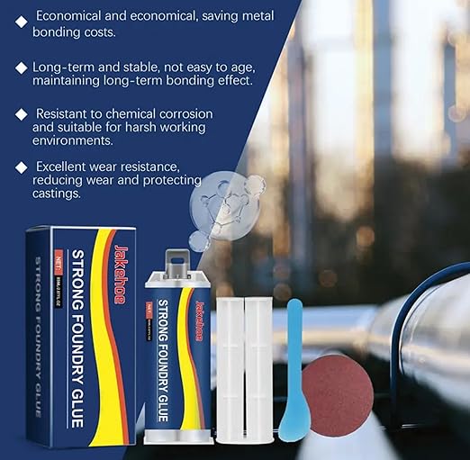 Industrial Epoxy Adhesive – Magic Metal Welding Glue for Cast Iron, Wood, Plastic Repair, Waterproof & Heat Resistant Multi-Purpose Bonding Solution
