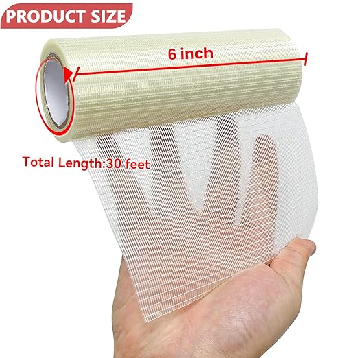 Tikfoam RV Awning Repair Tape for Tarp, Boat Covers Repair Tape,Tent, Greenhouse, Sail Tape, Tear Repair Patch Kit, Waterproof, 6 Inch Wide 30FT Long, Reinforced