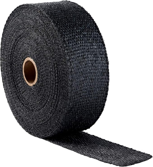 Newtex ZetexPlus 2 inches x 50 feet Black Exhaust Header Wrap Fiberglass Heat Tape, High Temp Exhaust Tape, Muffler Pipes, Motorcycle Exhaust Heat Wrap, Made in USA