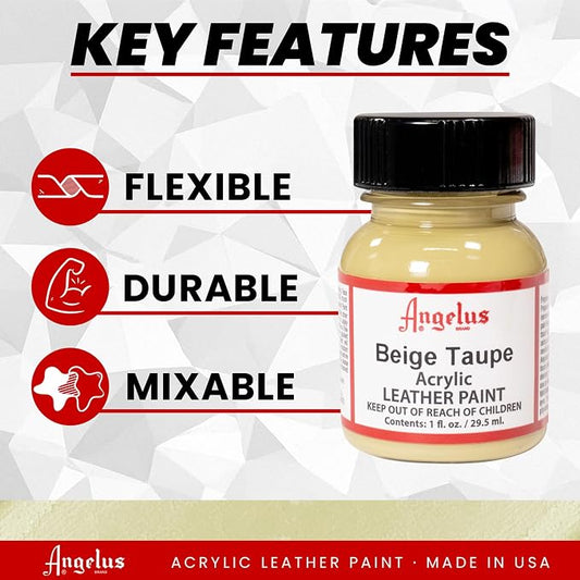 Angelus Acrylic Leather Paint, 1 oz, Beige Taupe