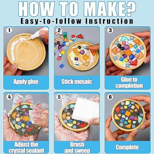 Mosaic Crystal Grout, Mosaics Tile Tools, Mosaic Tile Accessories – Essential for Handmade Grouting and Perfect for DIY Craft Projects (Black, 8.8oz)