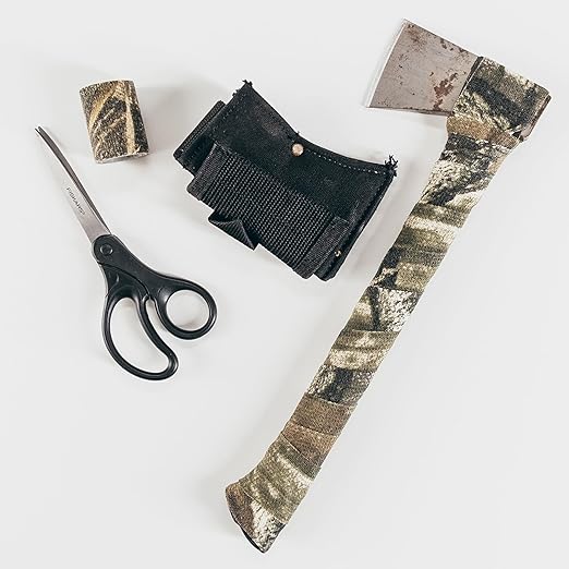 GEAR AID Camo Form Self-Cling and Reusable Fabric Camouflage Wrap, Adds Grip and Shield Hands from Hot or Cold Surfaces to Protect You and Your Equipment, Desert Digital, 2” x 144” Roll, 1 Pack