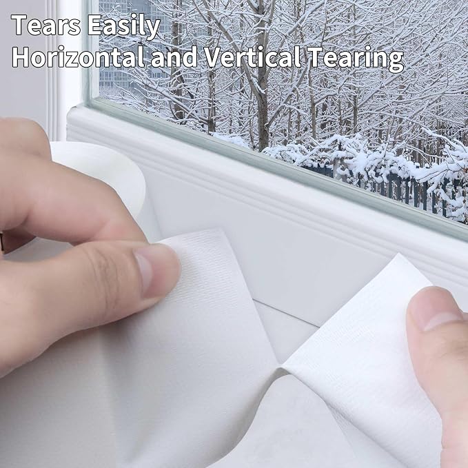 Duct Tape White, 2in x 33FT, Heavy Duty Industrial Grade Gaffer Tape 280μm, Waterproof Hand Tearable Repair Tape for Sealing, Bundling, Patching, Indoor & Outdoor Use