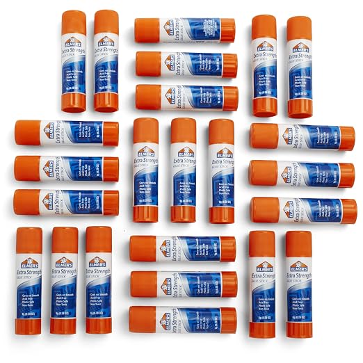 Elmer's Extra Strength Glue Sticks Washable 8 Grams 24 Count, #1 Teacher Brand (Pack of 12)