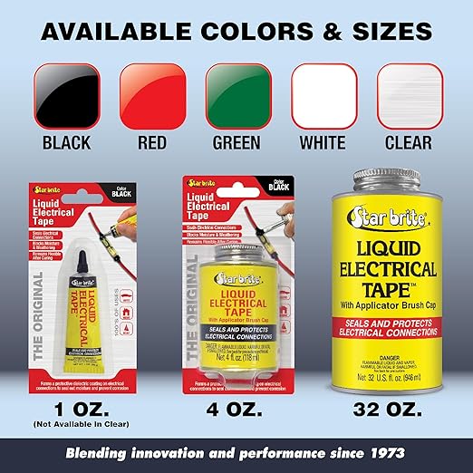 STAR BRITE Liquid Electrical Tape Black 1 OZ. Tube (084154)