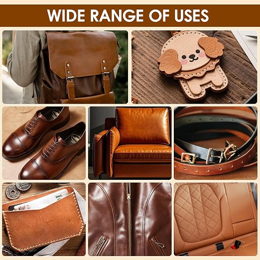 Leather Glue, 60g High Strength Special Leather Adhesive Clear Flexible Craft Repair Waterproof for Sofas, Car Seats, Purses (2 Pack)