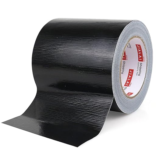 Wide Duct Tape, Industrial Grade 30Yards (90 ft) Wide Tape 5'' Duct, 9 Mil Heavy-Duty, Waterproof, Strong, Flexible, No Residue, for Crafts & Home Improvement (Black, 5'' x 90ft)