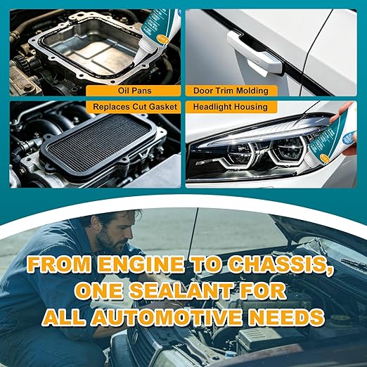 Silicone Sealant - 100% Waterproof, Flexible & Shrink Proof Caulk for Bathroom, Kitchen, Windows, Automotive – Strong Adhesion Sealant for Cracks, Gaps, Leaks 150ML/5Oz (Grey)
