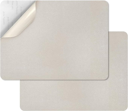 SYLVASS Self Adhesive Leather Repair Patches for Couch, Sofas, Furniture, Car Seats, Office Chairs, Pack of 2 Pure White