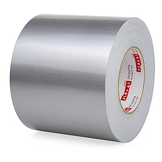 JIALAI HOME Wide Duct Tape, Industrial Grade Silver Tape 5 inches x 55 Yards (164 ft), 9 Mil Heavy-Duty, Waterproof, Strong, Flexible, No Residue, for Indoor & Outdoor Crafts Improvement