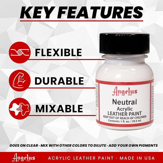Angelus Acrylic Leather Paint For Shoes, Sneakers, Leather, Canvas, Furniture, and More - 1 fl oz, Neutral