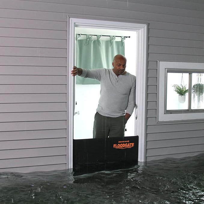 Quick Dam QDFG35 FloodGate, Doorway Flood Guard, 35in-40in Openings, 35" to 40", Black/Orange
