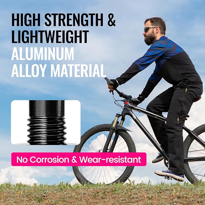 RideNow Tubeless Presta Valve Stems, 85mm Super Light Alloy Presta Tubeless Valve Stem Kit with Valve Core Remover Tool and Valve Stem Caps, Multiple Color and Size Options(Pair),Black
