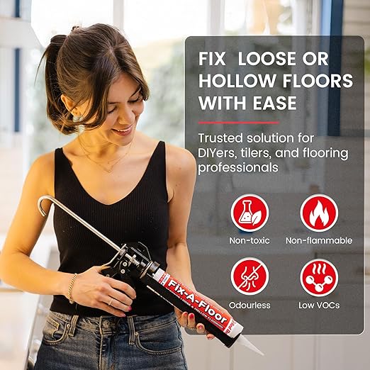 The Original Fix-A-Floor Loose Tile Repair Adhesive - Tile, Porcelain, Ceramic, Marble, Stone & Wood Floor Repair Adhesive - 1 Gallon Jug