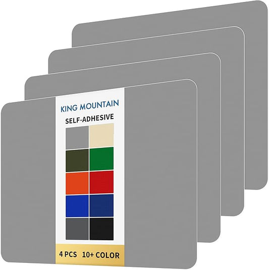KING MOUNTAIN Self Adhesive Nylon Fabric Repair Patch, 9×11 Inches 4 Pcs, Quick Down Jacket Repair Patch, Waterproof Outdoor Gear Patch Kit for Tent,Backpacks,Umbrella, Gloves, Sleeping Bag (Grey