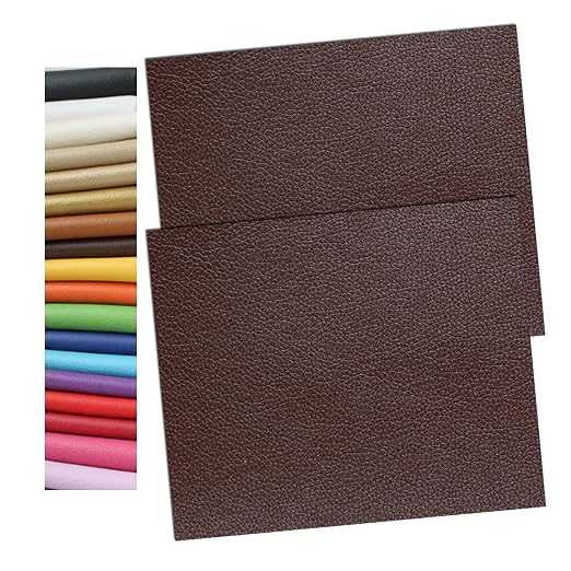 2 Pcs Sofa Repair Self Adhesive Leather Tape Patch Strong Adhesive Car Seat Furniture Repair Patches High Low Temperature Wear Waterproof Resistant (10 x 12 inch/2pcs, Dark Brown)