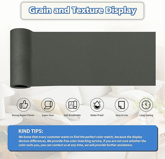 KING MOUNTAIN Canvas Repair Tape,Outdoor Gear Patch, 4×63 Inches,Waterproof,Self-Adhesive for Repairing Boat Covers,Sun Shades,Sofas,Tents,Lounge Chairs,Awnings (Dark Grey 2.0)