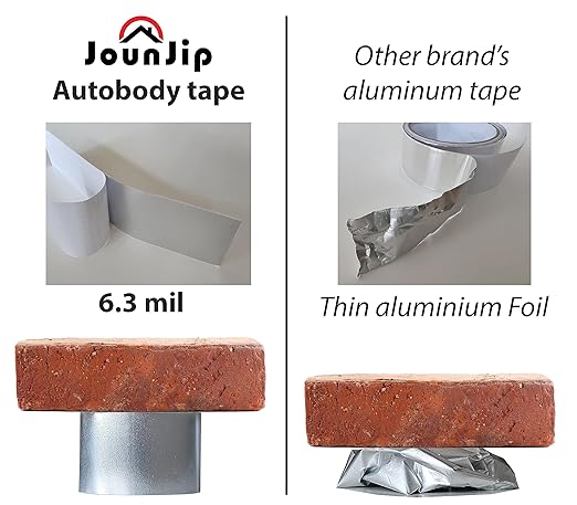 JOUNJIP Auto Body Repair Tape - Heavy Duty High-Strength Adhesive Aluminum Tape for Automotive Repair, 6.3Mil x2 Wx10 L- 12 Pack