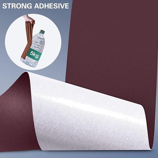 Self Adhesive Leather Repair Patch Kit, 31.4 in x 16 in Large Vinyl Leather Repair Tape for Furniture, Car Seat, Couch, Sofa, Chair Fuchsia