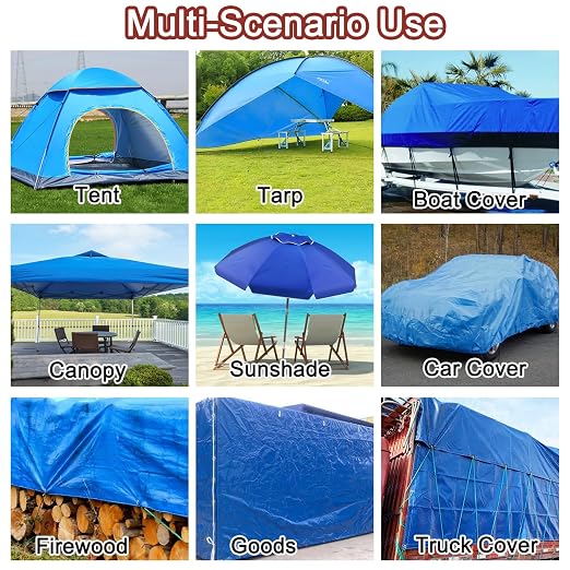 Heavy Duty Awning Repair Tape, Waterproof Strong Adhesive Patch, Instant Fix Tape for Tent, Boat Covers, Tarp, Sail, Canopy, Canvas, Tarpaulin, 3.15INX16FT, Blue