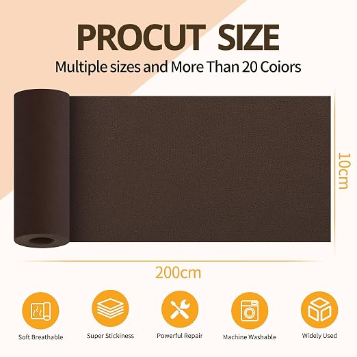 Fabric Repair Tape, Self-Adhesive Couch Patch Repair Fabric Patches For Furniture, Couch Repairing Kit Tape for Upholstery, Carpets, Chairs, Sofas, Pillows Microfiber velvet 4x79 Inch Dark Brown