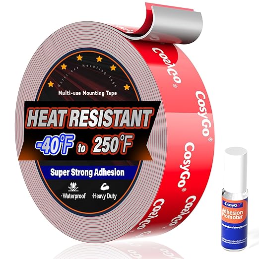 Double Sided Tape Heavy Duty, 15FT Outdoor Heat Resistant Automotive Waterproof Mounting Tape, 1.2In Width Super Strong Adhesion Foam Tape