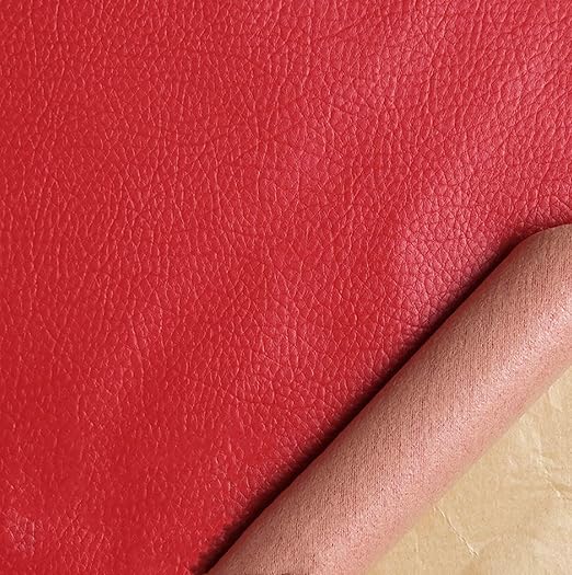 Leather Repair Patch Tape, Leather Adhesive Self-Adhesive, First Aid Patch Fix Tear Kit for Furniture Sofas Vinyl Car Seats Couch Chairs Shoes Down Jackets (Red)