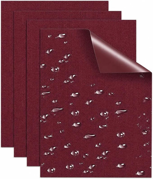 Canvas Repair Patches, Heavy Duty Waterproof Self-Adhesive Fabric Repair Tape for Tent, Sofa, Boat Covers, Chairs, Awning & Camping Outdoor Gear, 7.87"x5.9", WineRed