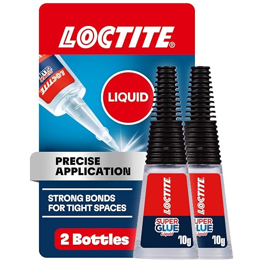 Loctite Super Glue Liquid Longneck Bottle, 10g Bottle (Pack of 2) Instant Adhesive for Plastic, Wood & Metal, Clear Superglue with Extra Long Precision Nozzle, Quick‑Dry Formula