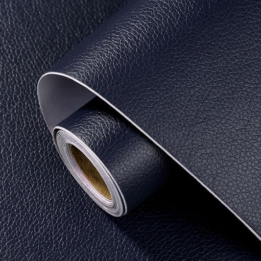 Leather Repair Patch 15.7x40 inch Large Self-Adhesive Leather Repair Tape Vinyl Leather Repair Kit for Sofa Car Seats Chairs Shoes Bags Damaged Leather Furniture (Navy Blue)