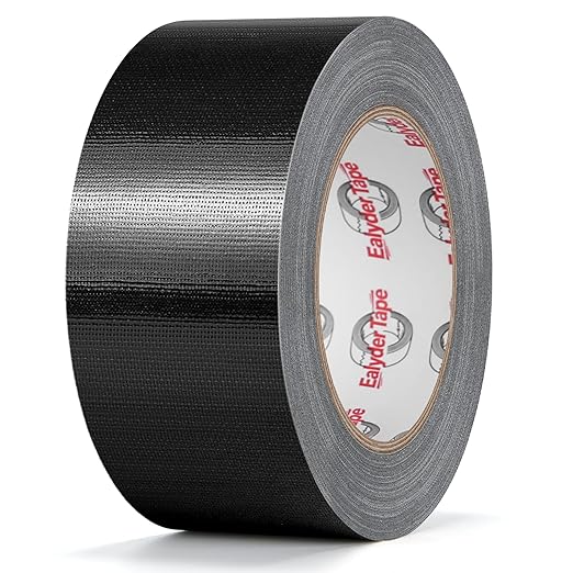 Professional Heavy-Duty Duct Tape 2 Inches x 30 Yards, Waterproof Cloth Gaffer Tape for Indoor/Outdoor Use, Repairs, Bundling, Sealing & DIY, 1 Roll - Black