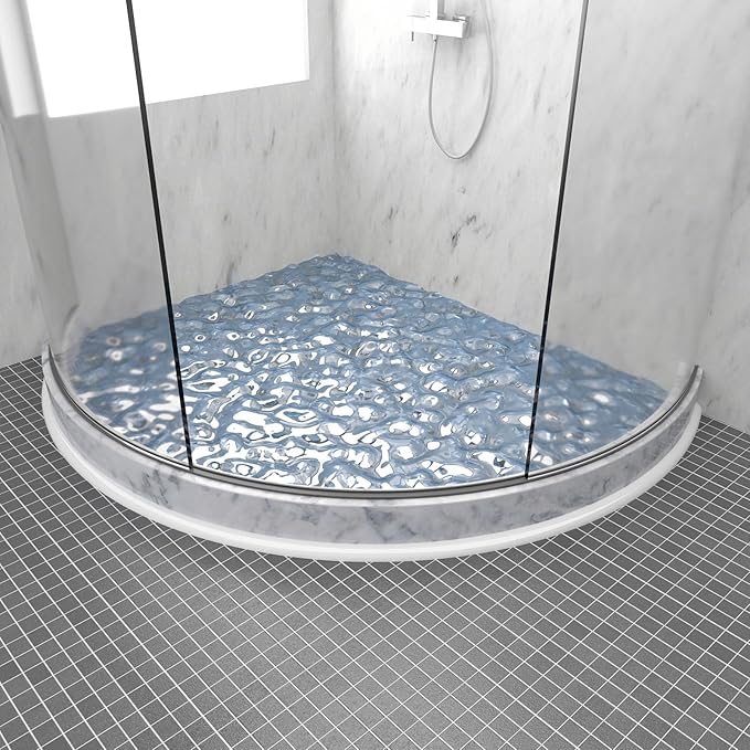 Duzzy 158 Inch Flexible Quarter Round Molding, Silicone Rubber Peel and Stick Shower Water Barrier Suitable for The Shower Corner or Kitchen Countertop Sink and Cooktop