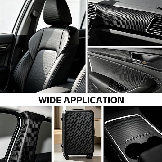 Carbon Fiber Texture PU Faux Leather Repair Tape, Self-Adhesive Patch Kit for Car Seats, Automotive Interior, Gaming Chairs, Office Chairs & Furniture, Waterproof Stick-on Roll (Black, 7.87x 85in)