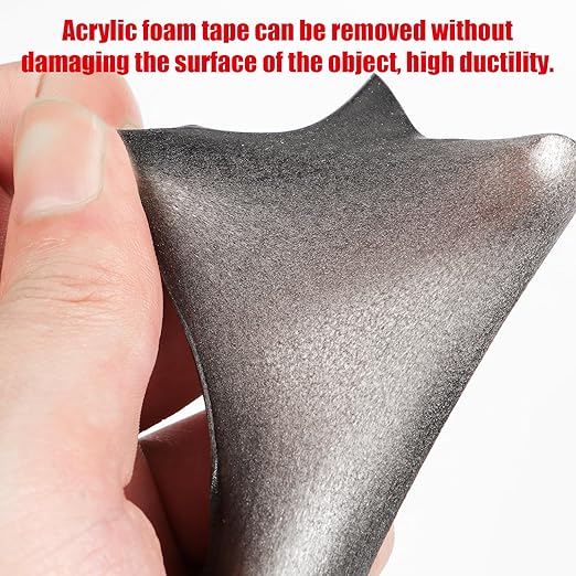 Double Sided Tape Heavy Duty, Waterproof Mounting Foam Tape, 16.5ft Length, 2.17in Width, High Temperature Resistant Adhesive Tape for Car, LED Strip Light, Office Decor, Uses 3M VHB 5952 Raw Material