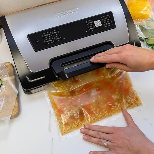 NESCO VS‑22LB Premium Vacuum Sealer for Home Food Storage, Electric Sealing System with LiquidLock™ Technology
