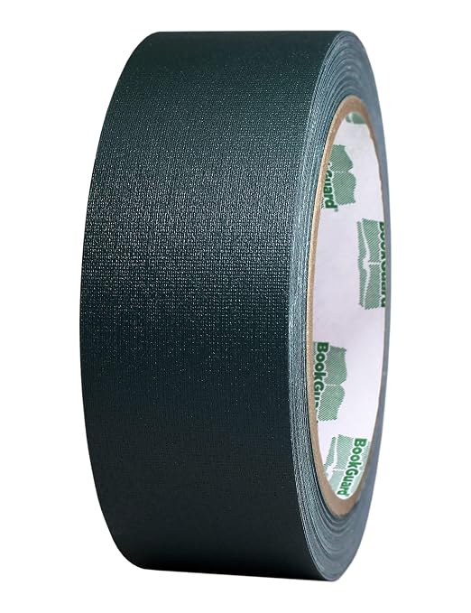 BookGuard 1-1/2 Inch Vinyl-Coated Cotton Cloth Bookbinding Repair Tape, 15 Yard Roll, Forest Green