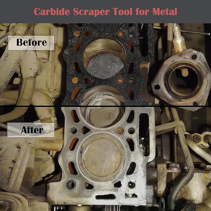Carbide Scraper, Super Carbide Gasket Scraper for Metal and Automotive, 5/8 Inch Carbide Scraper Set (1-Piece)