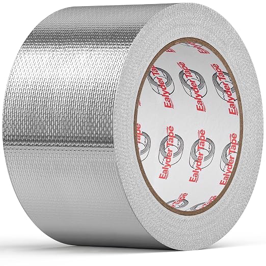 3in x 82ft Adhesive Aluminum Foil Heat Shield Tape, Fiberglass Thermal Insulation Reflective Material for Pipe, Duct, Exhaust, HVAC and High Temp Protection, 5.91MIL